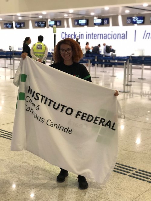 Bruna Hellen, da licenciatura em Música, foi intercambista na última edição do IFCE Internacional