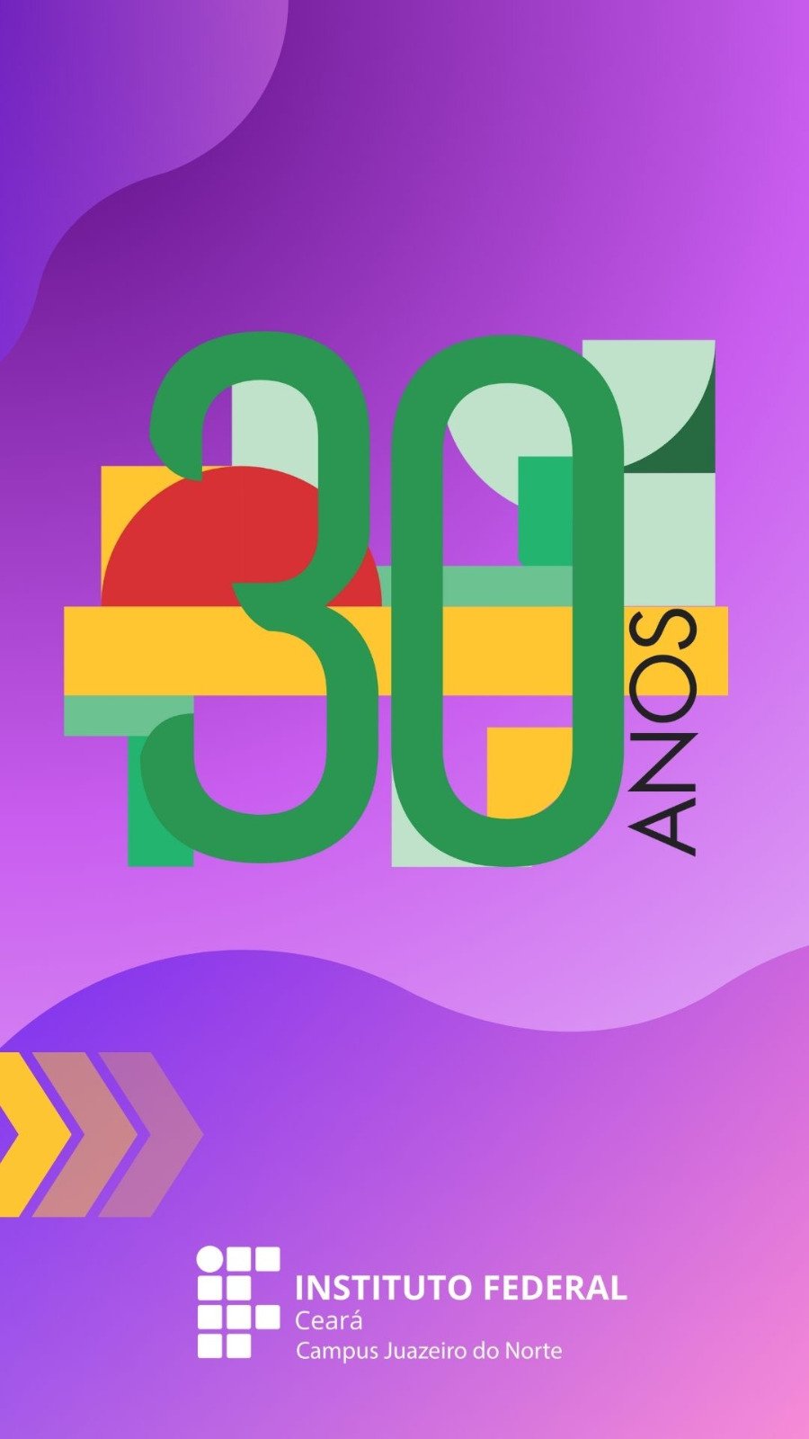 Banner 30 anos do campus Juazeiro