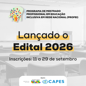 Capa para portal - PROFEI 2026 - Lançamento do edital