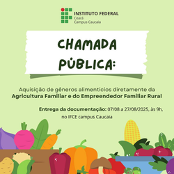 Chamada Pública - PNAE 2025 - Card