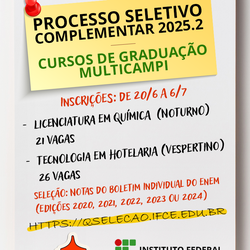 Seletivo complementar graduação 2025.2