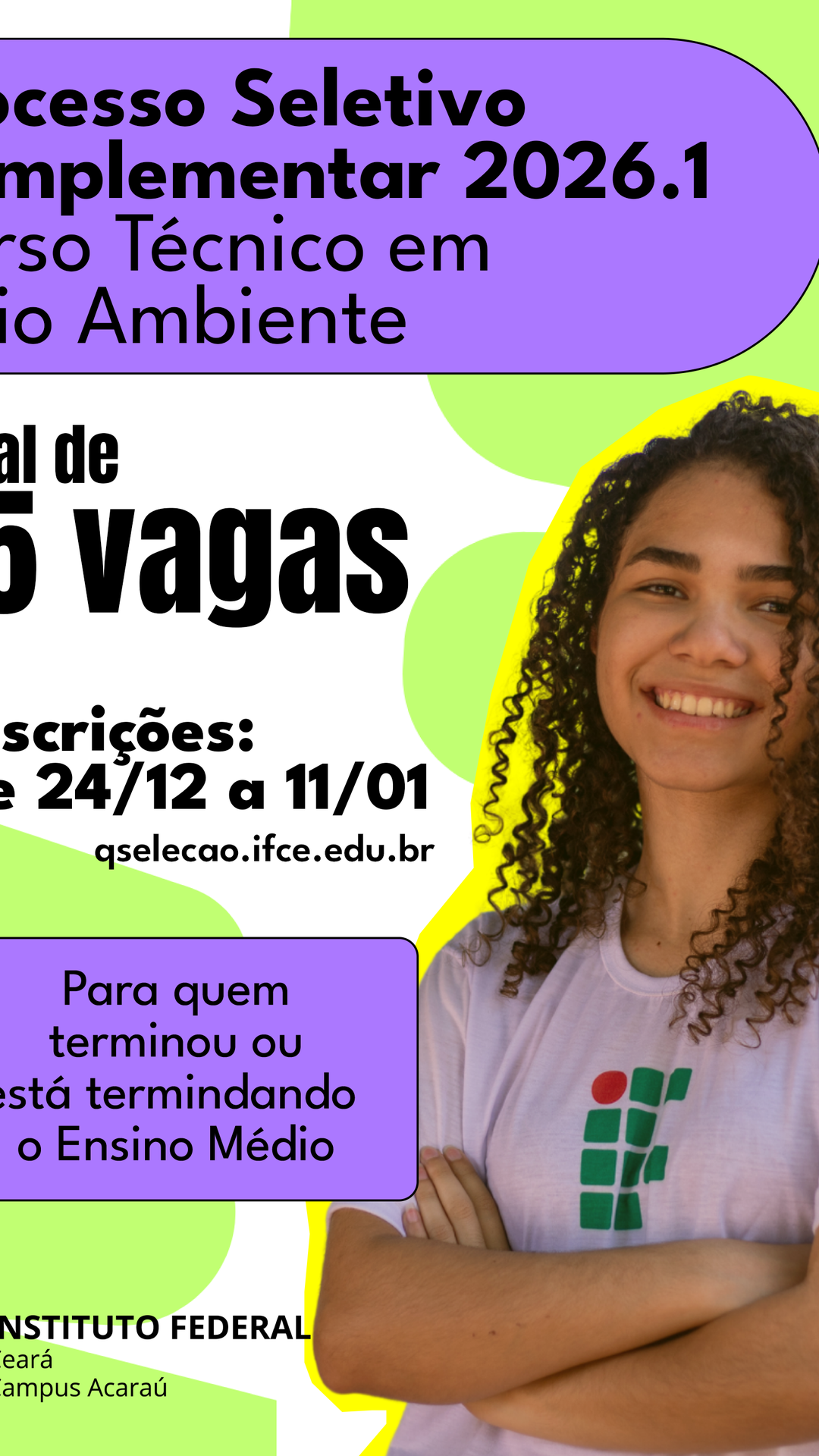 Card Processo Seletivo acarau