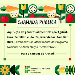 Chamada pública aquisição de gêneros alimentícios