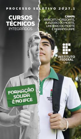Cards Processo Seletivo Técnicos Integrados 2027.1