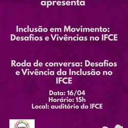 Cartaz de Prevenção à Violência Roxo, Branco e Rosa