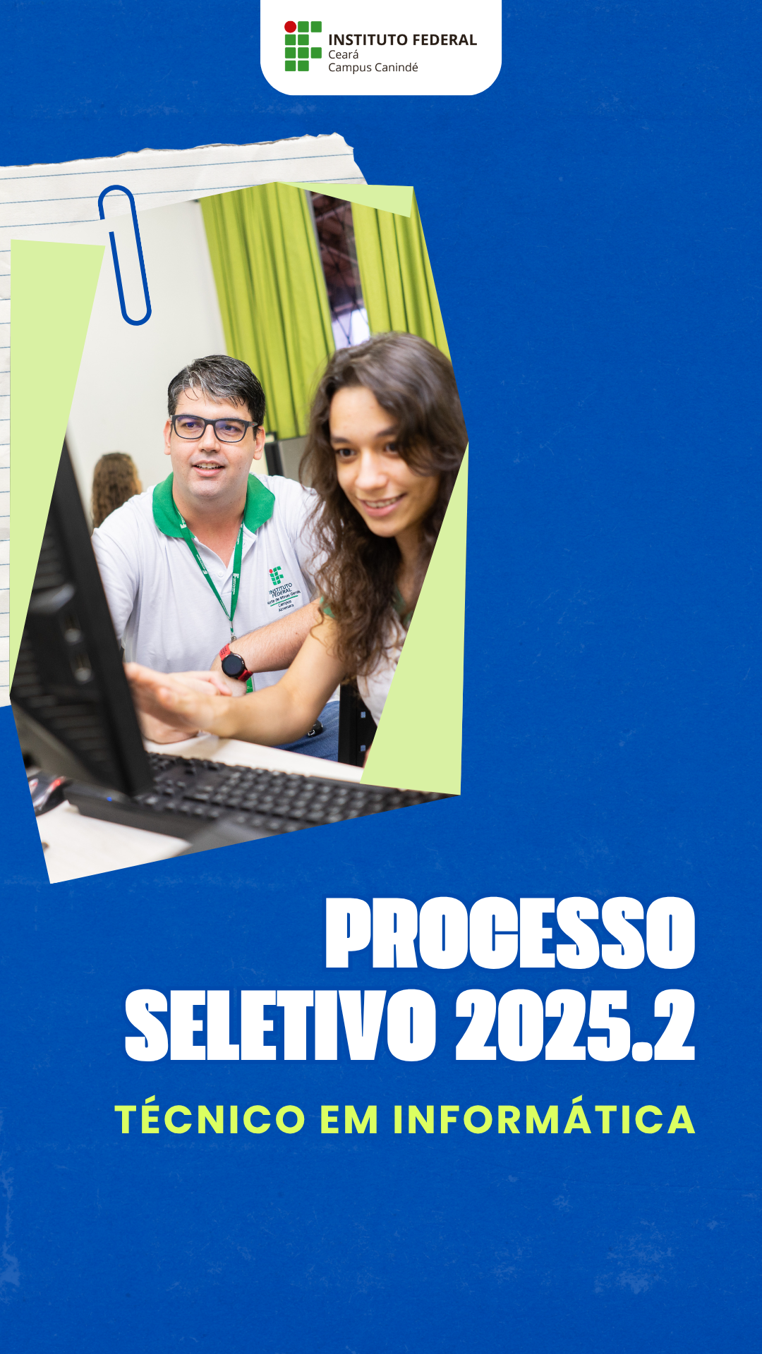 Destaque portal PS Técnico em Informática 2025.2 - Canindé
