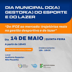 Dia do Gestor do Esporte e Lazer