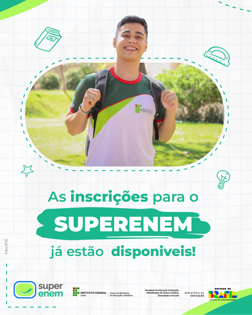 Divulgação para inscrições do SuperEnem 2025