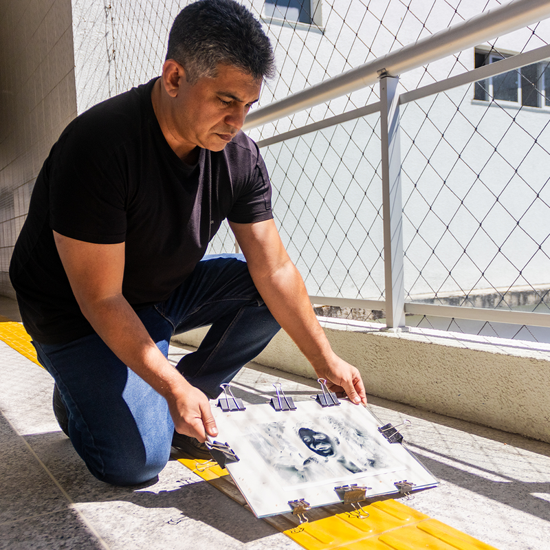Wendel aplicando a técnica nas imagens