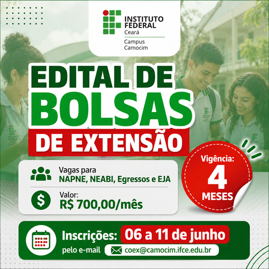 Edital Extensão - notícia