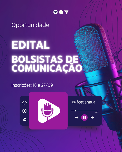Edital bolsa comunicacao