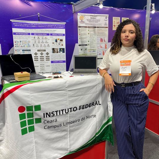 Estudante Ingrid Sobreira de Limoeiro na SBPC 2027