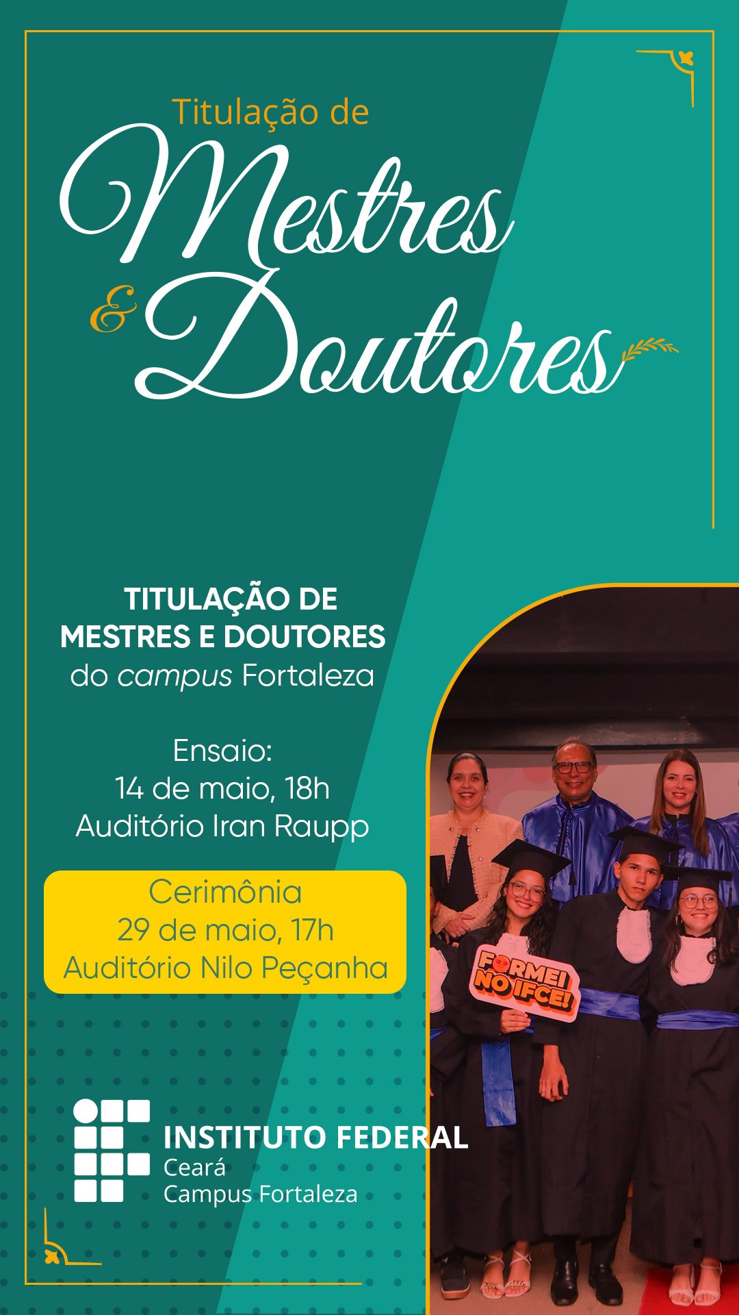 FOR banner destaque Titulação de mestres e doutores eventos 2026