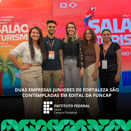 Na imagem, os integrandes da empresa Júnior Hodetur