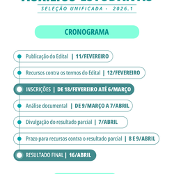 Cronograma - Edital Unificado de Auxílios