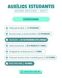 Cronograma - Edital Unificado de Auxílios