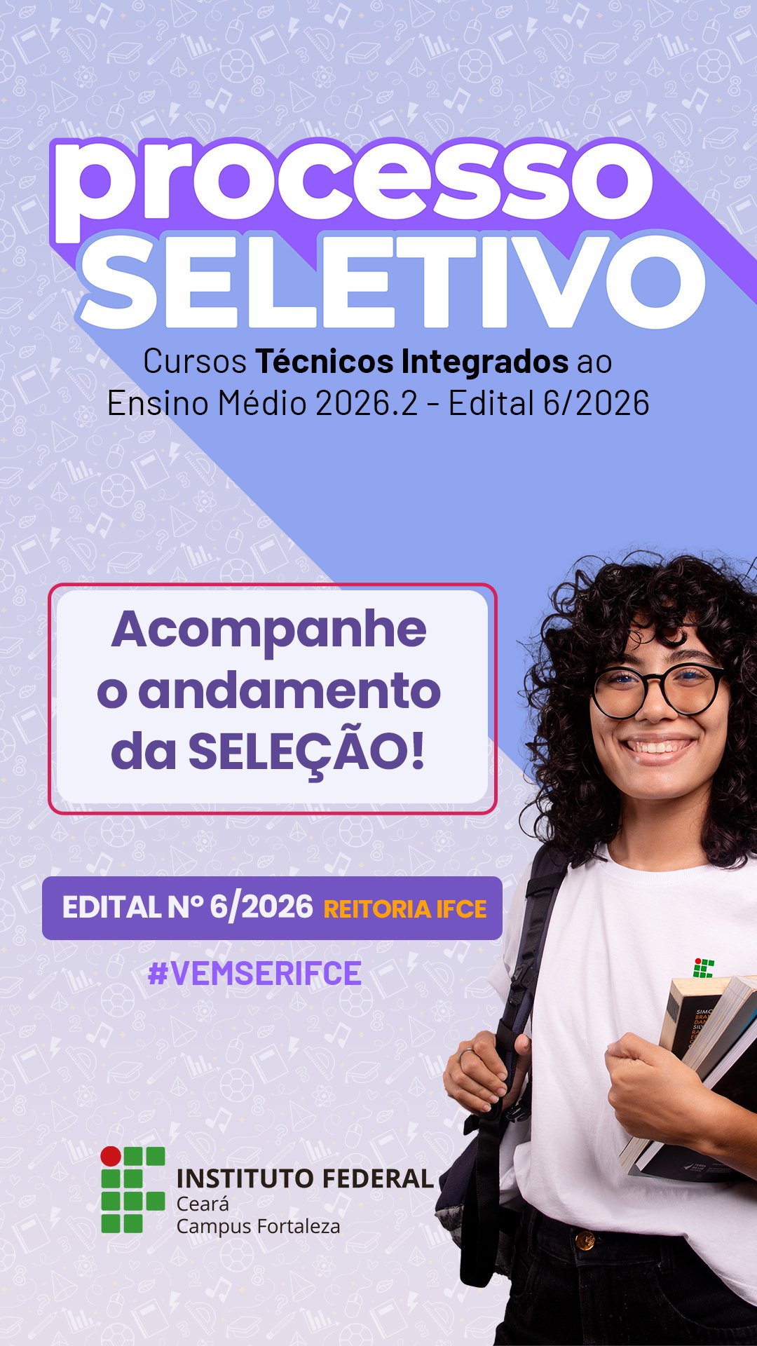 Fortaleza banner PS 2026.2 técnicos presenciais acompanhe Edital 6/2026 PROEN