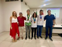 Registro de homenagem aos estudantes premiados em Olimpíadas do Conhecimento (Campus Caucaia - 2024)