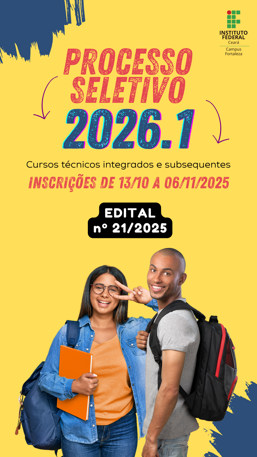 Imagem destaque PS 2026-1 cursos técnicos presenciais