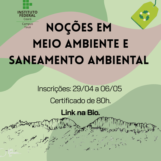 Curso de Extensão em Meio Ambiente e Saneamento
