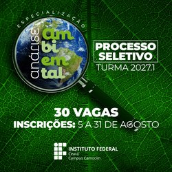 Notícia Especialização em Análise Ambiental