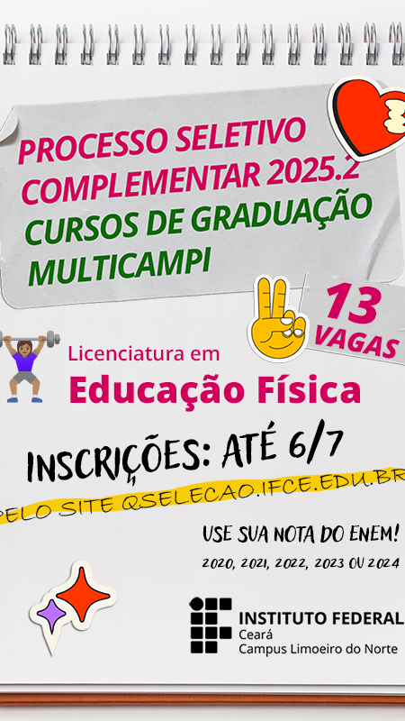Destaque_PS Complementar Graduação Educação Física - 2025.2 - Limoeiro do Norte