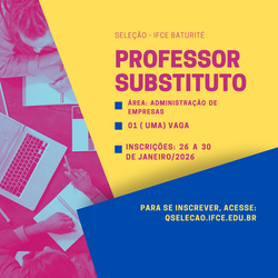 Post Instagram Processo Seletivo Professor Substituto