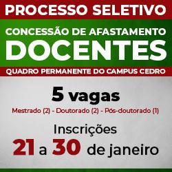Processo Seletivo Afastamento de Servidores 2026 Destaque