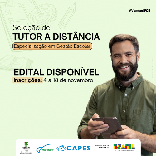 Tutor a Distância - Gestão Escolar - Portal - Edital disponível