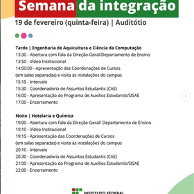 Semana da Integração 2026.1