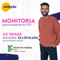 42 vagas para monitoria