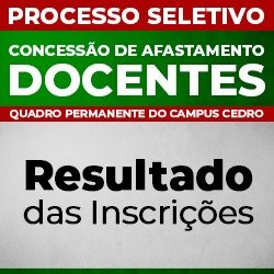 Edital de afastamento de docentes