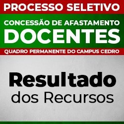 Afastamento do docentes-recurso da inscrições deferidas