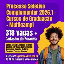 Processo Seletivo Complementar 2026.1