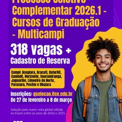 Processo Seletivo Complementar 2026.1