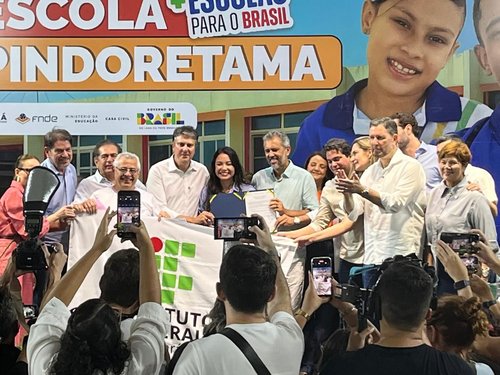 Assinatura da ordem de serviço IFCE Cascavel, realizada em Pindoretama (Foto: divulgação IFCE)