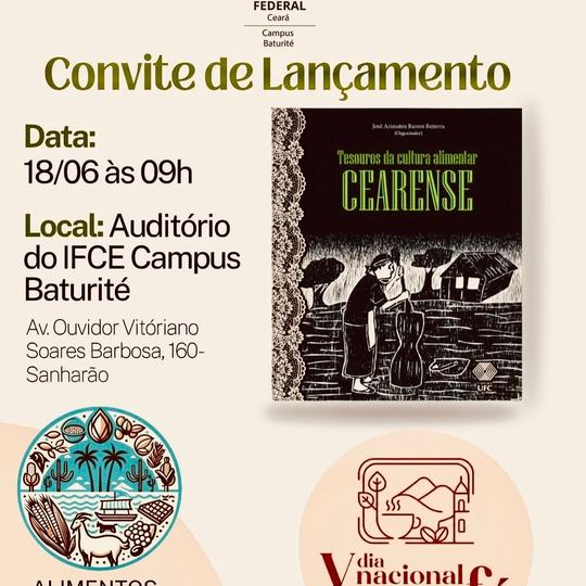 Lançamento Livro Sabores Cearenses 2026