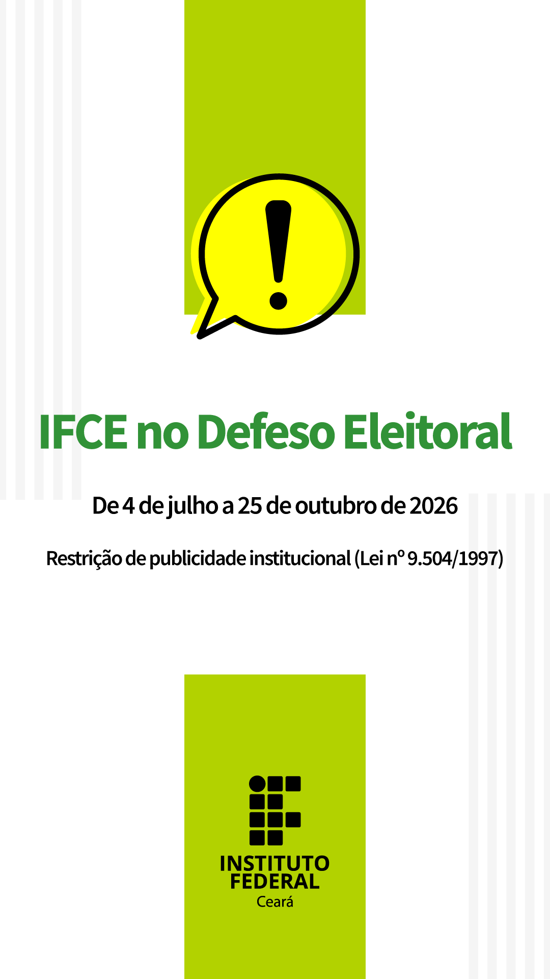 banner_ifce no defeso eleitoral