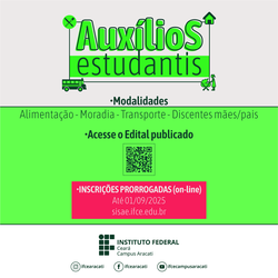 Auxílios estudantis 2025 inscrições prorrogadas