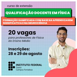 curso extensão qualificação docente física