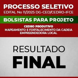 Resultado final edital de bolsistas
