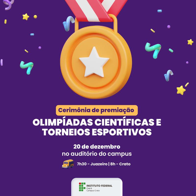 premiação - olimpíadas científicas