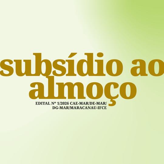 Card de divulgação do subsídio do almoço